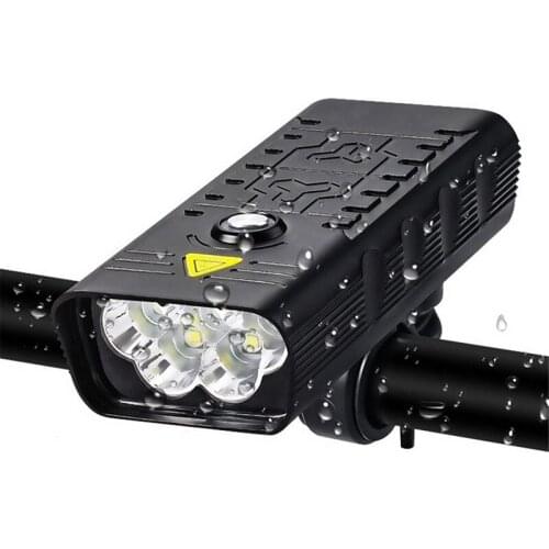 Bike Light USB Rechargeable 3000 Lumens Bike Headlight 5T6 LED Super Bright Flashlight Front Lights and Back Rear Light