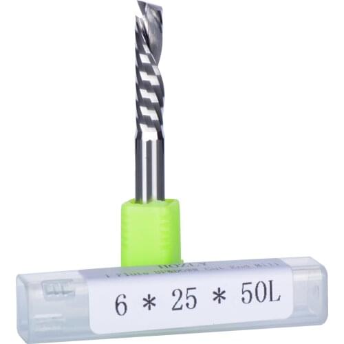 20pcs Up Down Cut 6x25mm Single Flute AAA Solid Carbide CNC Router Endmill Compression Wood Tungsten End Milling Cutter