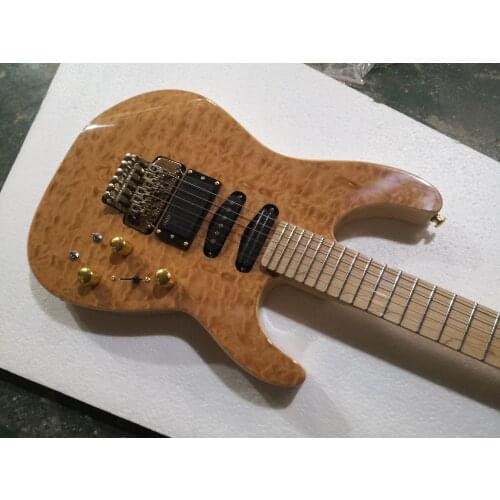 Custom PC guitar,6 string wood guitar, basswood body ,tremolo bridge,SSH pickup,active battery,gold buttons