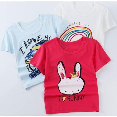 OKLADY 3-8Y Cartoon Print Baby Boys T Shirt For Summer Infant Kids Boys Girls T-Shirts Clothes Cotton Tops