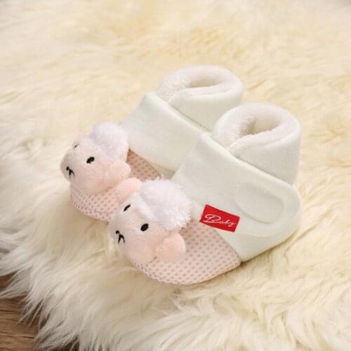 Cute 0-18M Warm Baby Boy Girl Cartoon Shoes First Walkers Boot Cotton Comfort Soft Anti-slip Shoes
