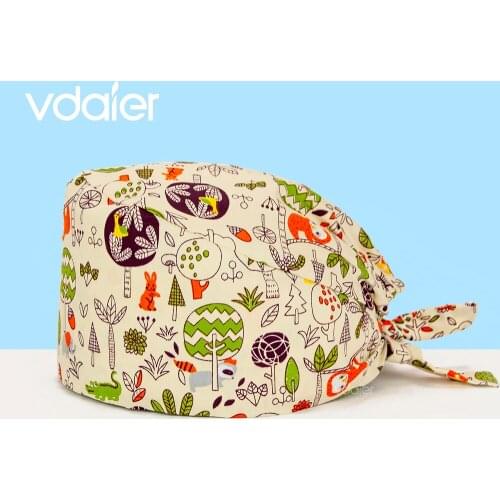 Cartoon Pet veterinary hat scrub cap dental Medical Scrub Hat Hospital Doctor Work Caps Health Worker Pet clinic Nursing Hat