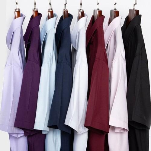 Mens shirt 2020 New Summer Large size Mens Short-sleeved Shirt Business Casual Loose 8-color Professional Short-sleeved Shirt