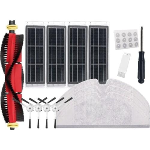 Side Brush Filter Kit for Xiaomi Roborock S5 T6 T7 P5 Vacuum Cleaner Activated Carbon Adsorption Filter