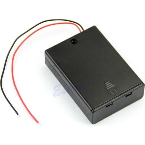 Plastic Hard Storage Holder Case Box For 2 3 4 X AA Battery With Wire Leads Dropshipping