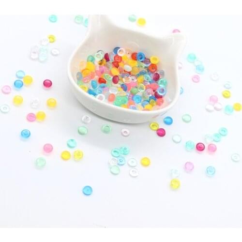 Mixed Colors 7mm Semi-transparent Arylic Gemstone Beads Sequins for DIY Scrapbooking Shaker Cards