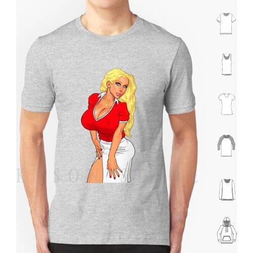 Sexy Teen Girl Curvy Beautiful Body Stunning Pretty Hottie Large Breasts T Shirt Cotton Men Diy Print Sexy Girls