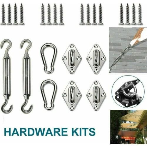 Sun Shade Sail Canopy Accessory Stainless Steel Hardware Kit For Home Garden Sunshade Fixing Awning Install Attachment Set