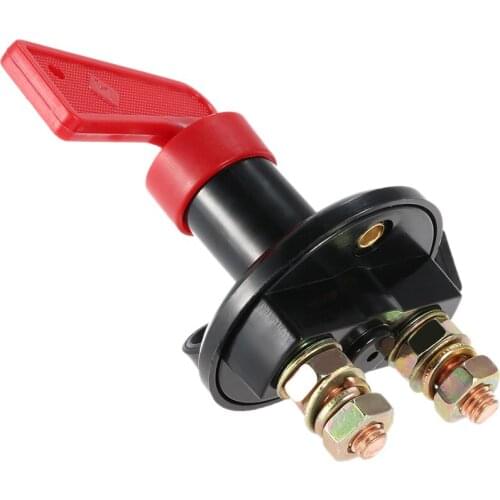 Universal New Car Truck Vehicle Battery Disconnect Cut Off Rotary Switch Brass Terminals