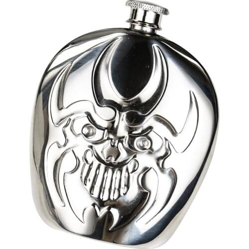 Wine Altar-type Stainless Steel Jug 5 Oz Creative Bright Mirror Bottle Wine Set Mens Outdoor Portable Stainless Steel Jug