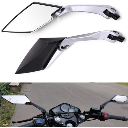 For Kawasaki Ninja GPZ500 EX500 650R ER6F ER6N 250 300R 300 Motorcycle Mirror Scooter E-Bike Back Side Rear View Mirrors Black