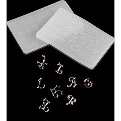 1Pcs 26 English Alphabet Letter 3D Resin Silicone Mould Epoxy Resin Crafts Molds for DIY Resin Silicone Jewelry Making Tools