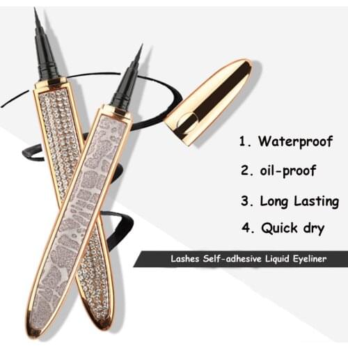 1Pcs Black Eyeliner Waterproof Brown Liquid Eyeliner Pen Quick Dry Non Magnetic Eye Liner Pencil Waterproof Eyes Makeup Tools