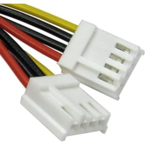 2 pcs 4 Pin to 4 Pin Female Extension Cable 200 mm Length FDD Floppy Adapter Hard Drive Power Cables Cord receptacle cable