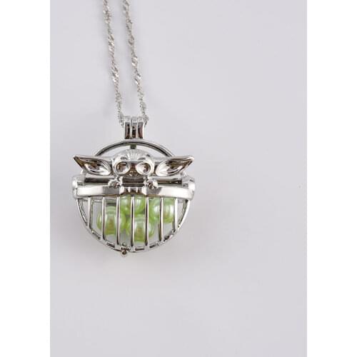 20pcs Baby Master Figure Pearl Cage Necklace Locket Pendant Necklace Kids Toys Gift Movie Jewelry Wholesale