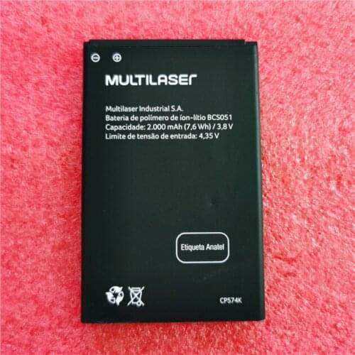 2000mAh 3.8V Battery For Multilaser Ms50l BCS051 Mobile Phone Batterie Bateria Replace Parts