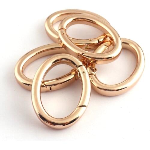 29mm Oval Ring Spring Buckle Light Gold Snap Trigger Hook Zinc Alloy Spring Clasp Purse Bag Handbag Jewelry Hardware Supplies
