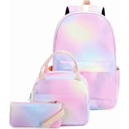 3pcs/set School Bags For Girls Women Backpack School Bags Printing Backpack Schoolbag Women Travel Bag Rucksacks Mochila