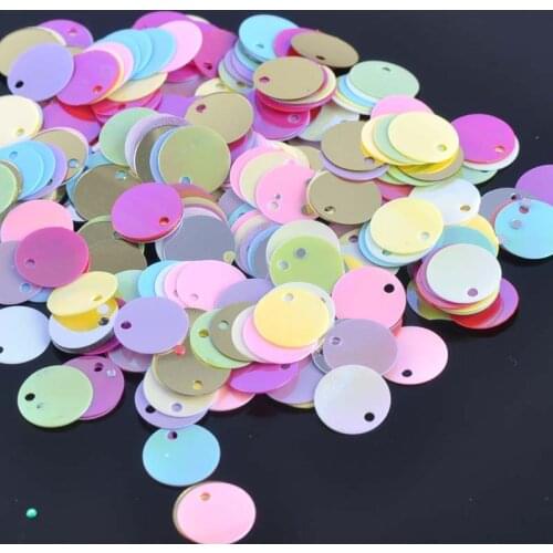 700pcs/23g 11 AB colors Round Sequin For Crafts&Paillette Sewing Scrapbooking lentejuelas 10mm One hole CP1397