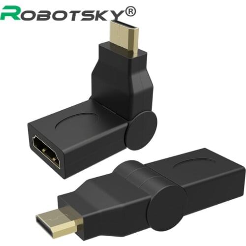 HDMI-compatible to Mini HDMI-compatible Adapter converter 180 degrees angle Ethernet 1.4v for HDMI-Compatible tablet pc Camera