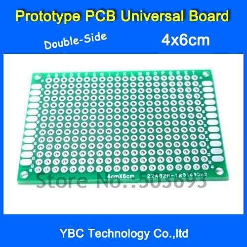 Free Shipping 50pcs/Lot 4x6 cm Double-Side Copper Prototype PCB Universal Board 4*6 cm