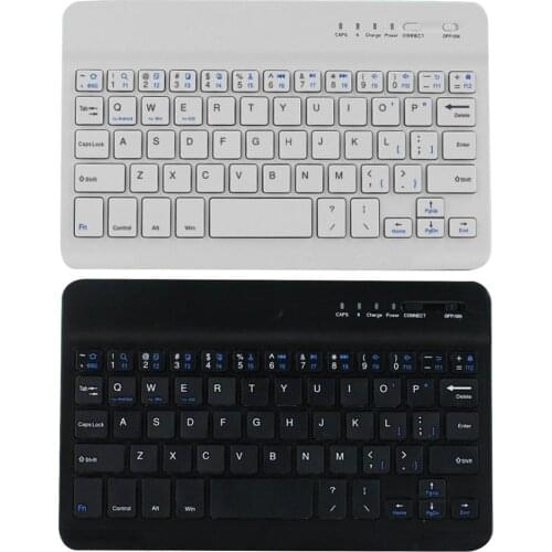Bluetooth 3.0 Keyboard Wireless 7 inch Rechargeable Portable Easy Charging Lithium Battery Durable Practical Universal Aluminum
