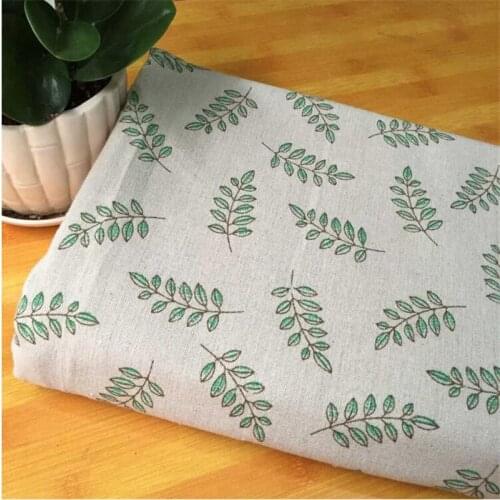 Plant Floral Printed Cotton Linen Fabric DIY Sewing Cotton Linen Blend Fabric Quilting Home Textile Material Pillow Cover Cloth