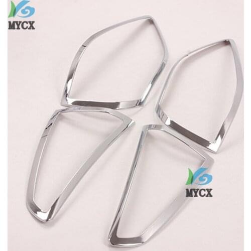 For Hyundai Tucson 2019 2020 4PCS ABS Chrome Rear Tail Light Lamp Cover Trim
