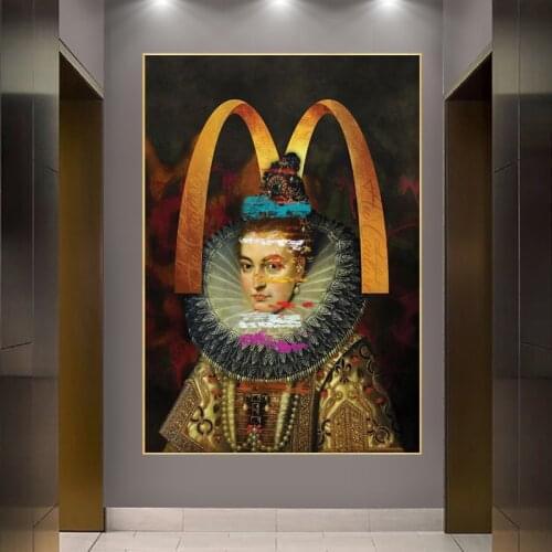 European Retro Portraits Canvas Art Decorative Paintings Posters and Prints Wall Art Pictures for Living Room Decor