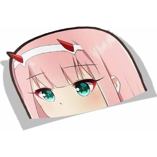 Fuzhen Boutique Decals Exterior Accessories Cartoon Car Sticker for Darling In The Franxx Zero Two Peeker Big Head Anime Decal
