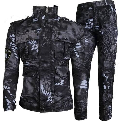 5XL Camouflage Clothing Suits Army Fan Field Combat Training Tactical Uniform Outdoor Multi-pocket Wearproof Military Shirt Pant
