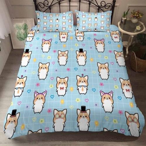 Bed Linens Printed Single Twin Bedding Set Cat Polyester / Cotton Duvet Cover Bed Set Bedding 150*200cm 140*200cm Jogo De Cama