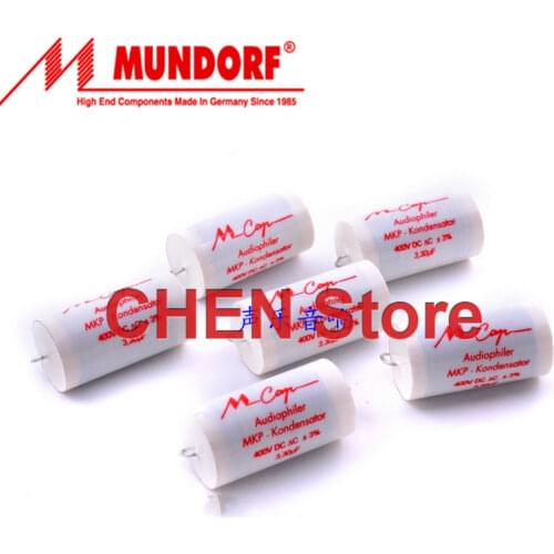 2PCS Germany Mundorf Mcap 1UF 2.2UF 3.3UF 3.9UF 4.7UF 5.6UF 6.8UF 8.2UF 400v hifi Film capacitor Audiophiler MKP-Kondensator
