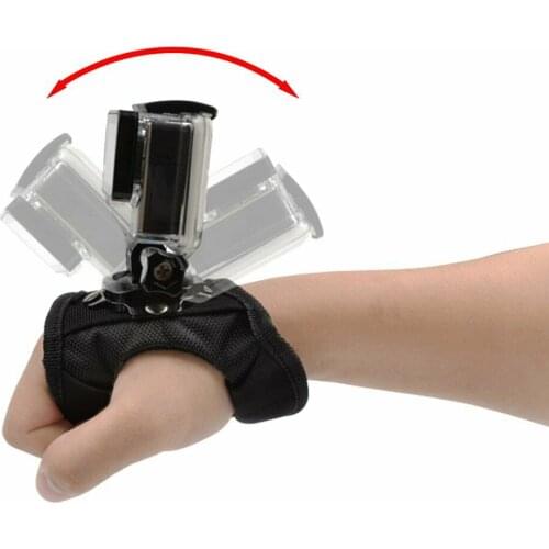 360 Degree Glove Wrist Strap Mount for GoPro SJCAM Action Sports Camera