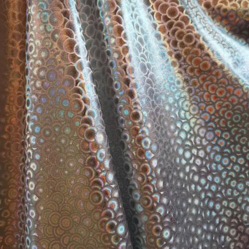 Laser Cloth Elastic Spandex Holographic Bronzing Shiny SCostume Stage Performance Garment Fabric Magic Color