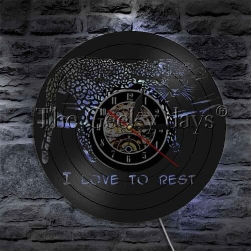 Leopard Silhouette Night Lights I Want To Rest Leopard Quotes LED Lighted Wall Sign Kid Room Nursery Wall Lamp