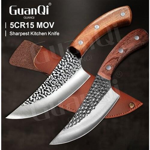 Handmade Forged Steel Boning Knifes Outdoor Survival Camping BBQ Knives Butcher Meat Cleaver Fish Slicing Kitchen Chef Knives