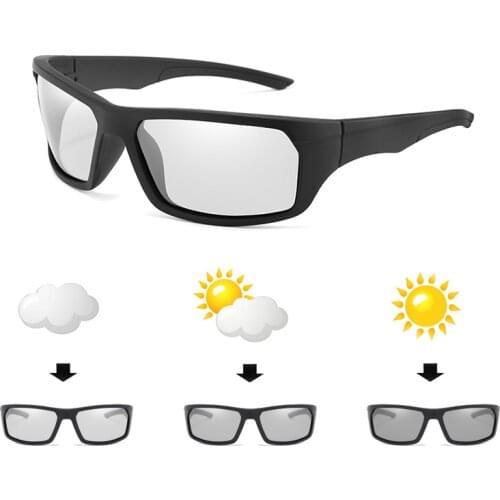 New Men Outdoor Driving Photochromic Chameleon Sunglasses Men Polarized Sun Glasses Sport Sunglasses Leisure Sunglasses