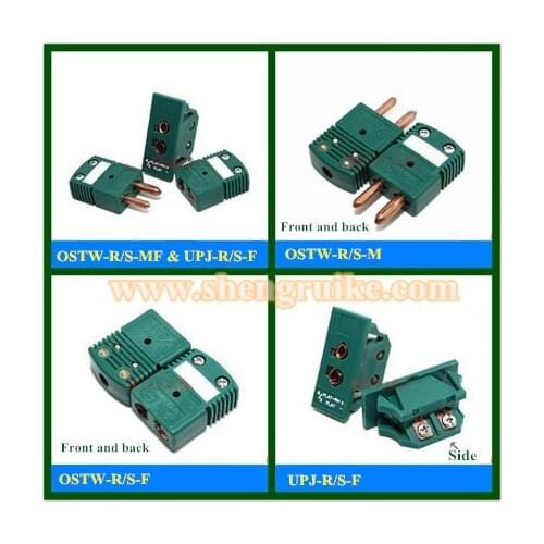 Omega Thermocouple plug R/S Type Round Pin connector socket