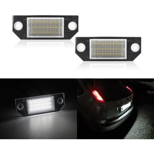 Fits For Ford Focus C-MAX 03-07 Focus MK2 03-08 SMD White Canbus Led Number License Plate Lights OEM:4052331