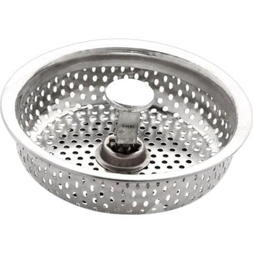 Kitchen Garbage Portable Stainless Steel Sink Strainer Stopper Waste Plug Drain Stopper Filter