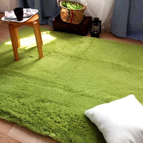 Fluffy Faux Fur Carpet Living Room Bedroom Shaggy Area Rug Soft Kids Room Long Plush Rugs White Green Grey Anti-Slip Floor Mats