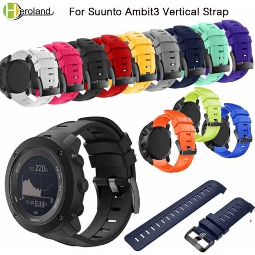 Sports Silicone Watch Strap for Suunto Ambit3 Vertical Watch Band Replacement Wristband for Suunto Traverse Alpha/Suunto Spartan