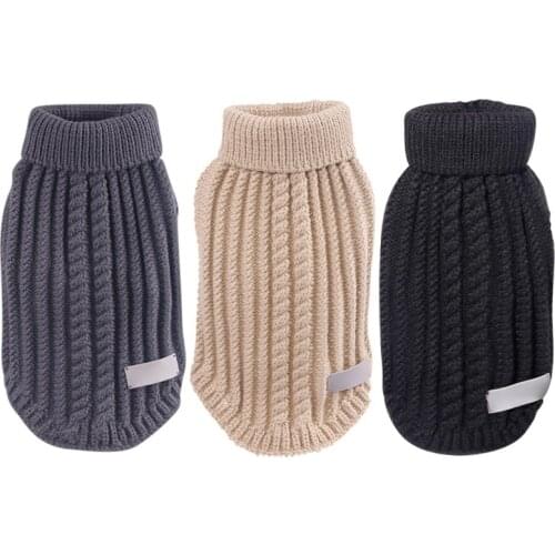 Pet Dog Clothes Winter Warm Sweater Turtleneck Soft Knitted Pullover Coat Puppy Pajamas Chihuahua Knitwear Dog Supplies