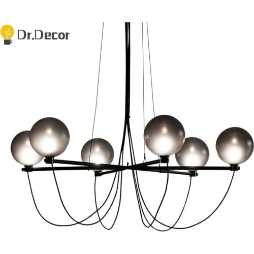 Modern Luxury Design Chandelier Lighting Nordic Crystal Round Glass Led Chandeliers Lamp for Living Room Kitchen Hanging Lamps