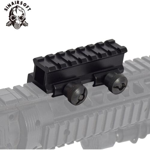 Top 7 Slots 0.83" High See Through Super Compact Riser Picatinny/ Weaver Rail Adaptor Mount For Paintball Shooting Hunting Parts
