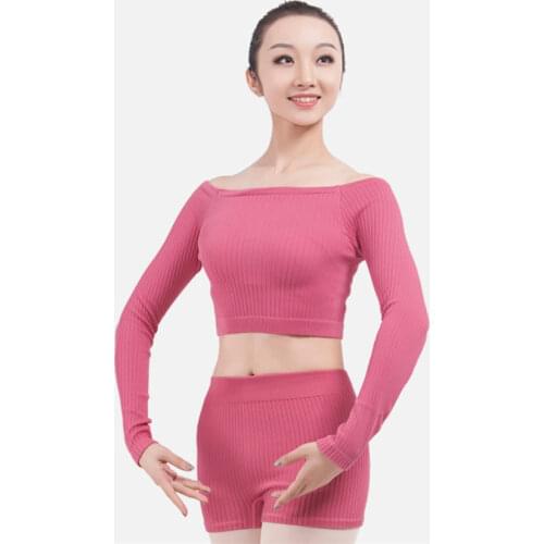 Kids Girls' Top Combo Booty Shorts Mujer Ballet Dance Gymnastics Wear Knitted Leg Warmer Long Sleeve Pull Over Sweater Winter