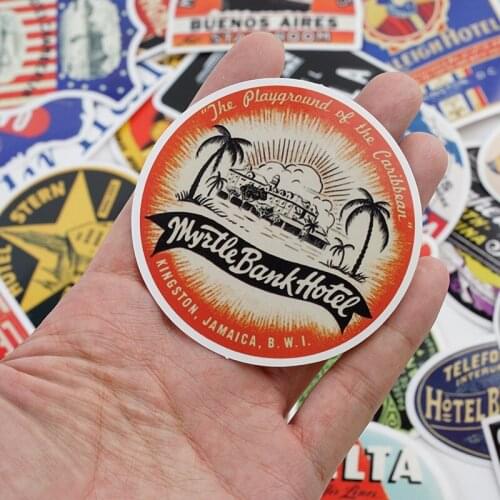 European And American Retro Stickers Toys PVC material sticker on laptop Handbag Home decal skateboard decor cut fridge doo J1T7