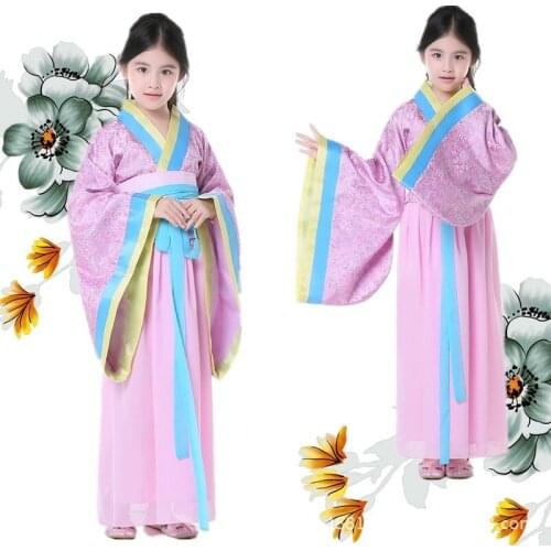 High Quality Children Hanfu Costume Chinese Traditional Clothing Girl Chang'e Ancient Costume Chinese Qing Dynasty Costume 89