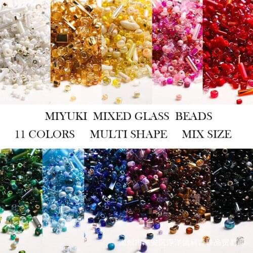 Japan Miyuki Seedbeads Mix Bugle Delica Glass Bead Loose Spacer Beads Diy For Jewelry Making Fitting Garment Sewing Accessories